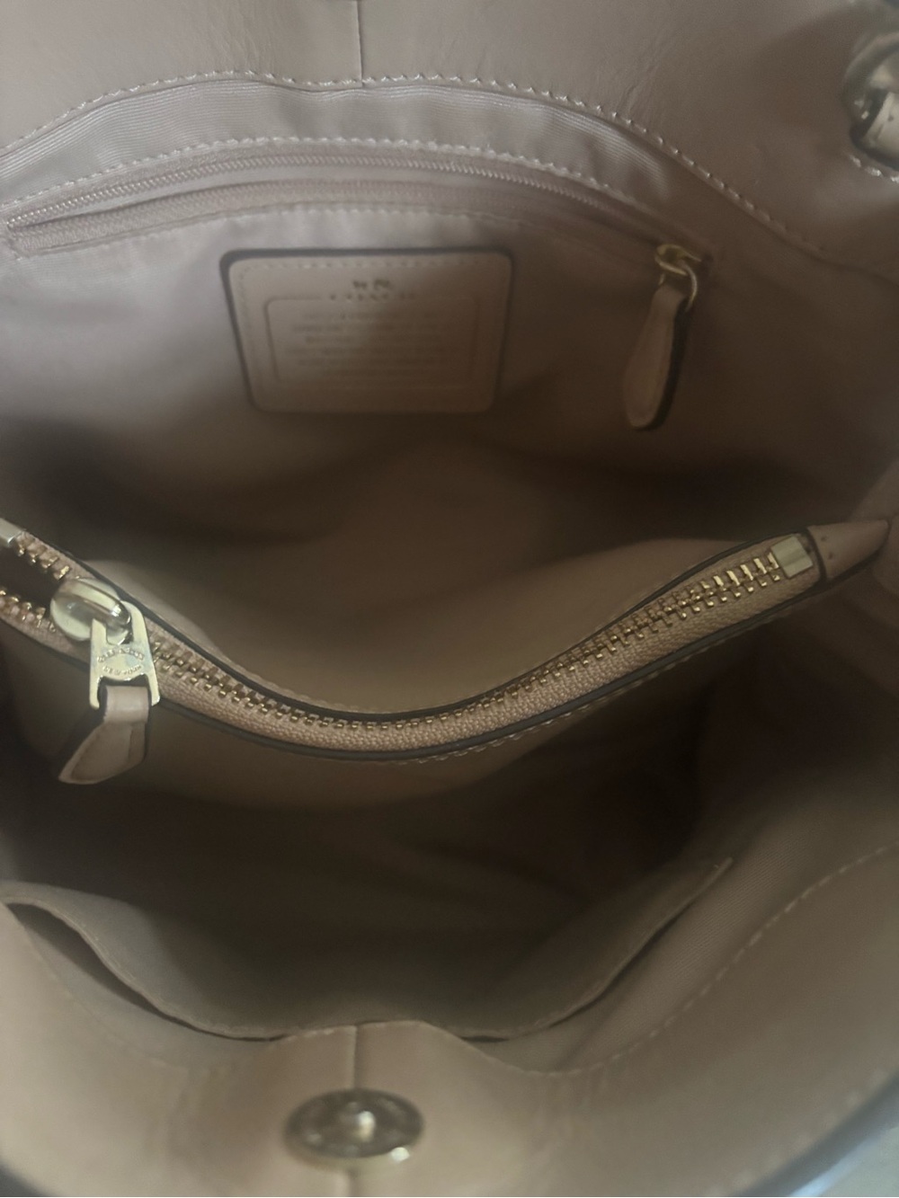 Coach Christie 2017Carryall  Tan Leather/Suede Shoulder with Strap (No Charm ) - Picture 5 of 6